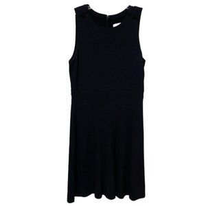 Loft Charcoal Gray Sleeveless Knit Shift Dress Womens Size 10 Career
